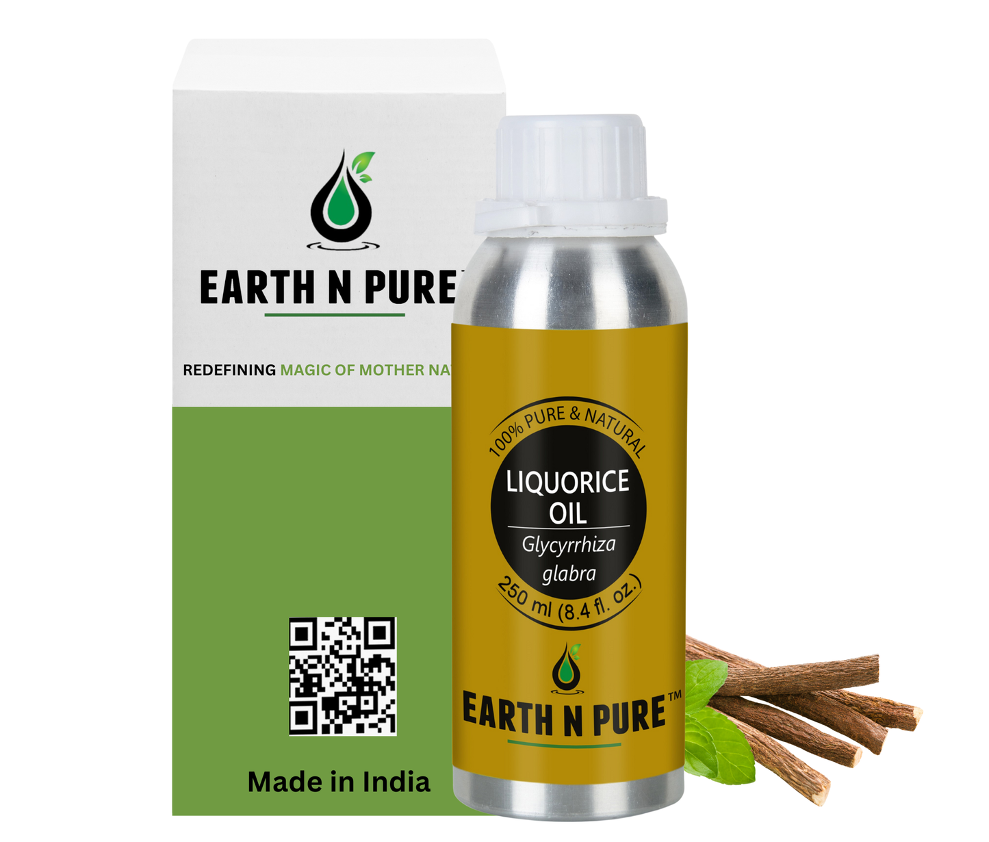 Earth N Pure Liquorice Oil – Pure Licorice Root Oil for Skin & Hair, Natural Aromatherapy Oil