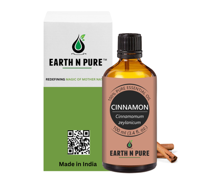 Earth N Pure Cinnamon Essential Oil | 100% Pure Cinnamon Bark Oil for Aromatherapy, Home Fragrance & Self-Care