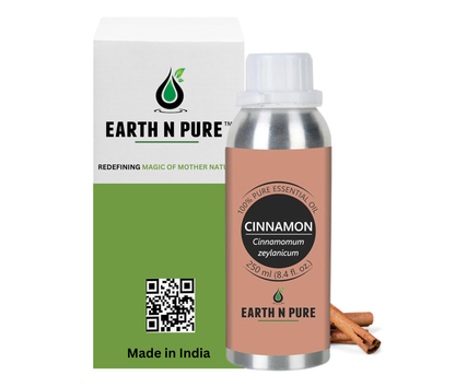 Earth N Pure Cinnamon Essential Oil | 100% Pure Cinnamon Bark Oil for Aromatherapy, Home Fragrance & Self-Care