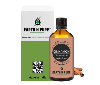 Earth N Pure Cinnamon Essential Oil | 100% Pure Cinnamon Bark Oil for Aromatherapy, Home Fragrance & Self-Care