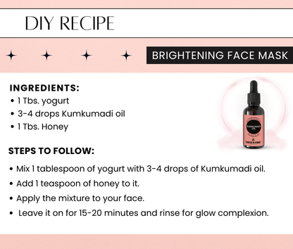 Earth N Pure Kumkumadi Oil 15ml Combo –Face Glow & Brightening Oil