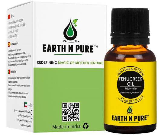 Earth N Pure Fenugreek Oil – 100% Pure Methi Seed Oil for Hair Growth & Skin Care