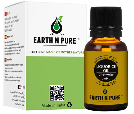 Earth N Pure Liquorice Oil – Pure Licorice Root Oil for Skin & Hair, Natural Aromatherapy Oil