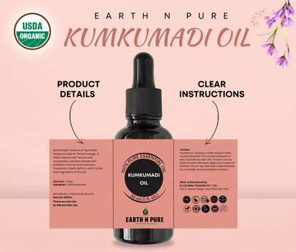 Earth N Pure Kumkumadi Oil 15ml Combo –Face Glow & Brightening Oil