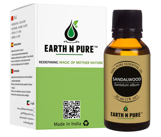 Earth N Pure 100% Pure Sandalwood Essential Oil – Aromatherapy, Skin & Hair Care, Relaxation & Spiritual Use