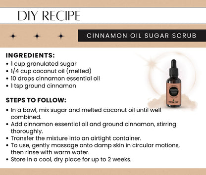 Earth N Pure Cinnamon Essential Oil | 100% Pure Cinnamon Bark Oil for Aromatherapy, Home Fragrance & Self-Care