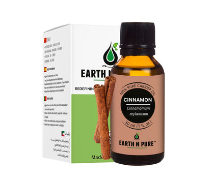 Earth N Pure Cinnamon Essential Oil | 100% Pure Cinnamon Bark Oil for Aromatherapy, Home Fragrance & Self-Care