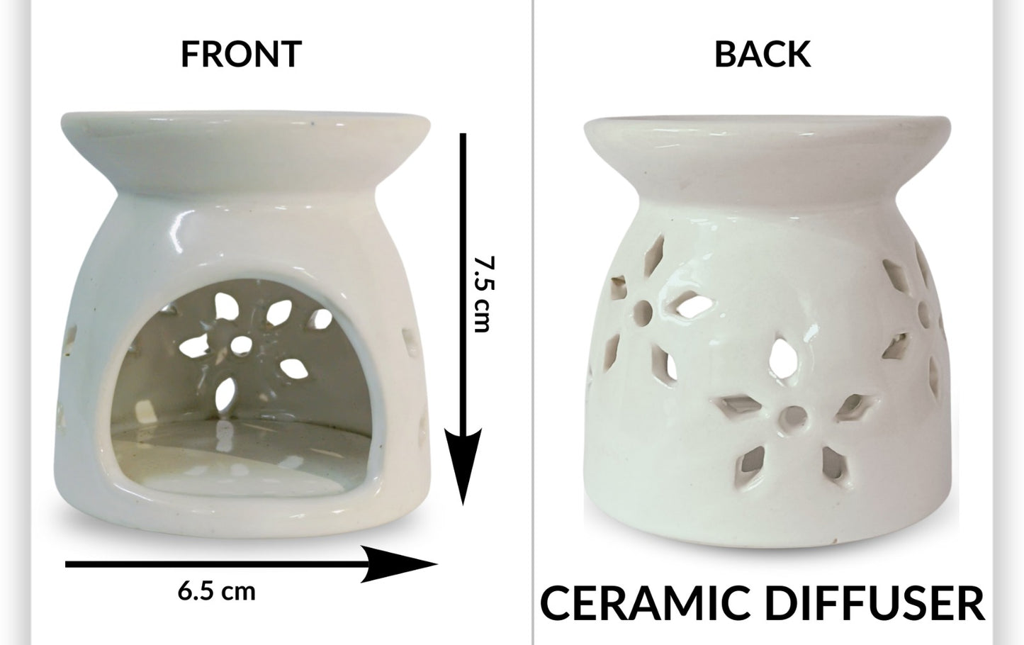 Earth N Pure Vanilla Oil Diffuser Set (with 2 Tea Light Candles) | Aromatherapy & Home Fragrance