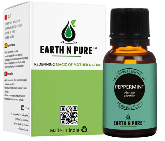 Earth N Pure Peppermint Oil Bottle – 100% Pure Essential Oil